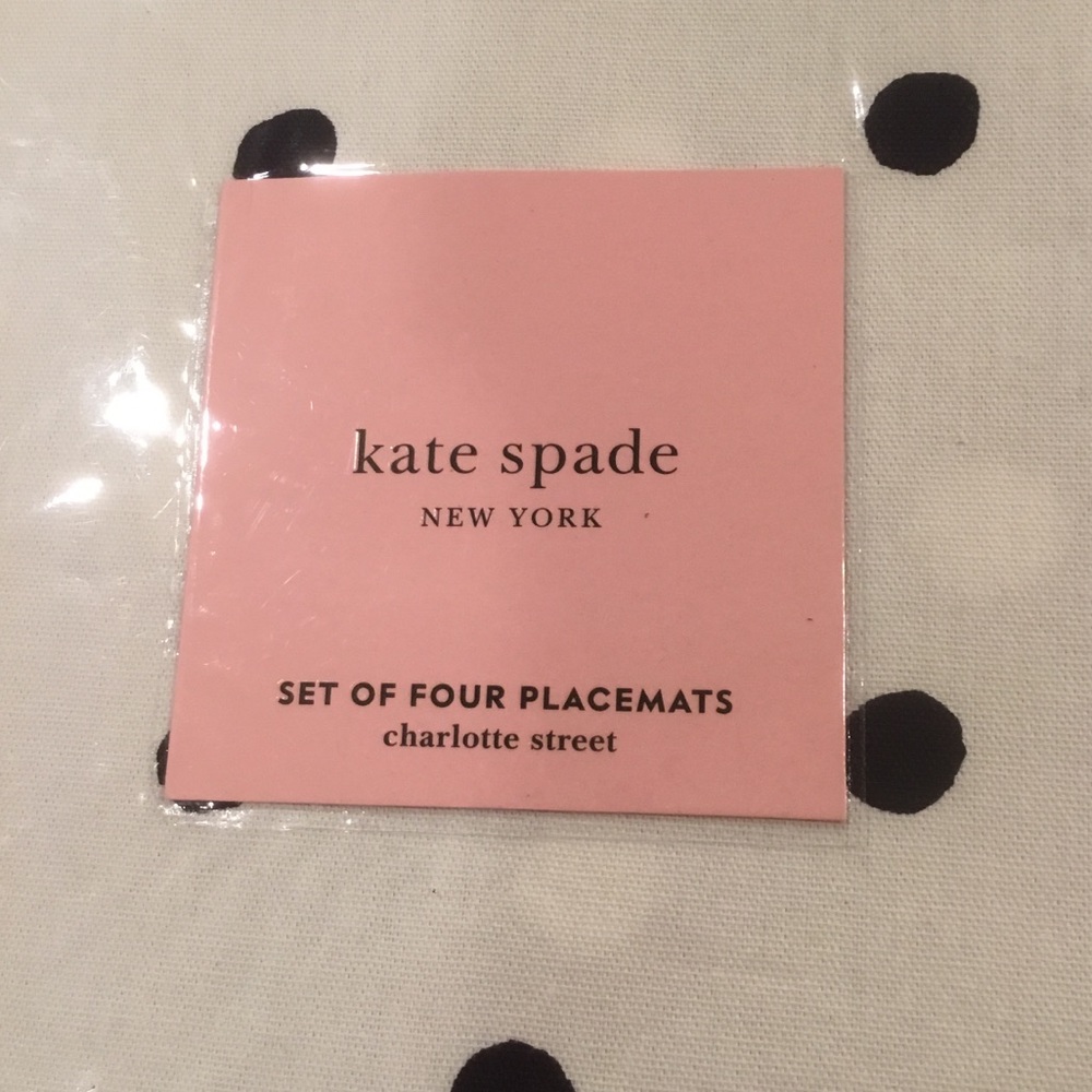 Kate Spade♠️ White Navy Reversible Placemats Set-4 - Picture 4 of 5